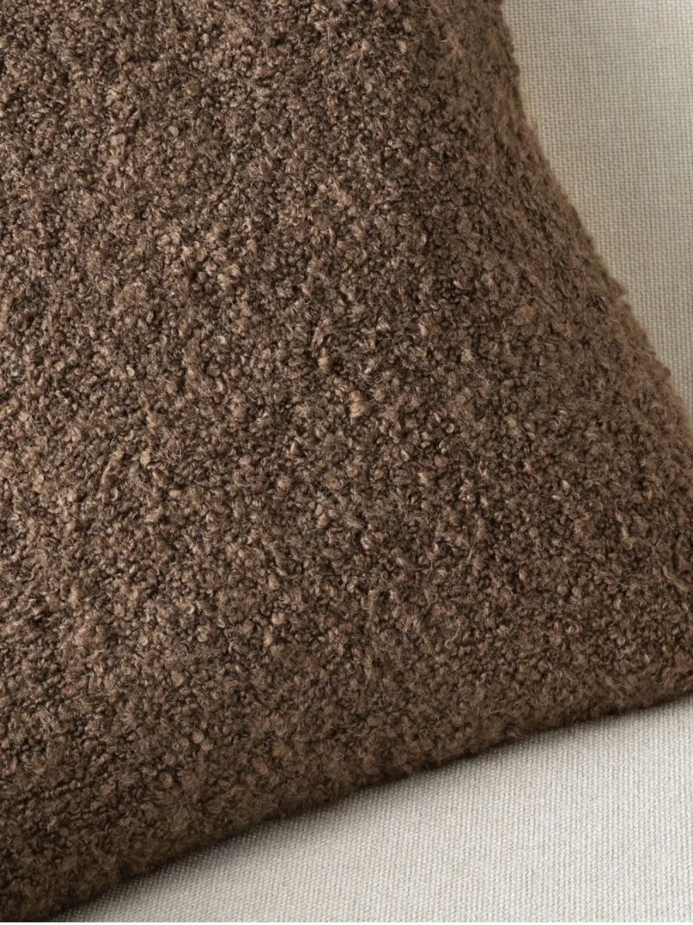 Pottery Barn Pillow Cover Boucle Chocolate Brown 20x20 NWT Cover Only